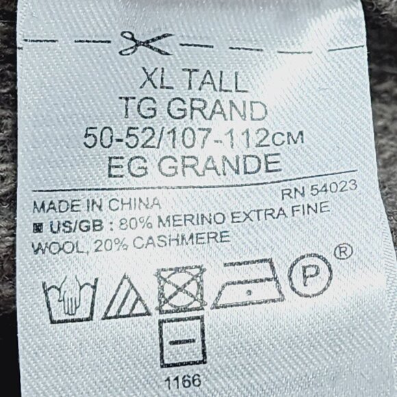 Banana Republic Merino wool Cashmere Crewneck Knit Sweater Men's XLT 9867 - Picture 7 of 8